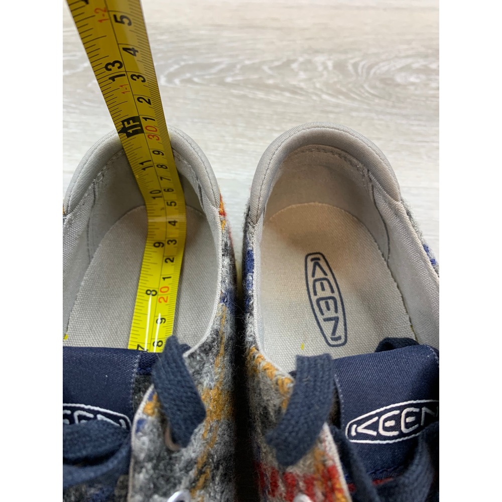 Keen Elsa Lite Women's 7.5 Plaid Wool Sneakers Grey‎ Red Comfort Shoes - Picture 7 of 10